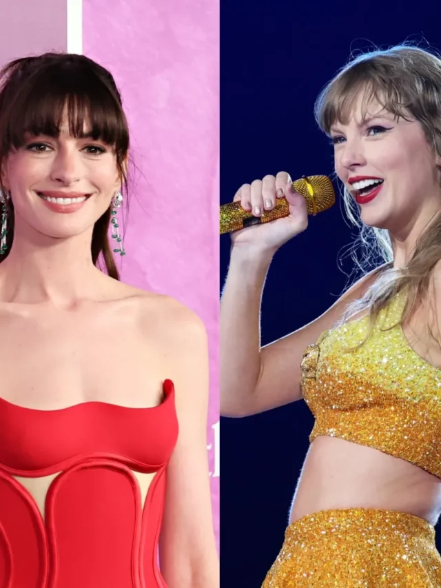 At Taylor Swift’s You Belong With Me concert in Germany, Anne Hathaway dances hard. Pay attention